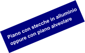 Piano con stecche in alluminio oppure con piano alveolare